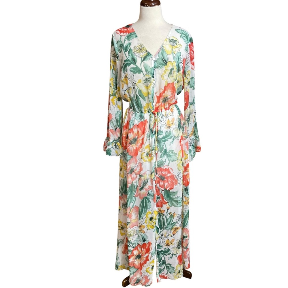 Kate & Lily long floral sheer dress 14